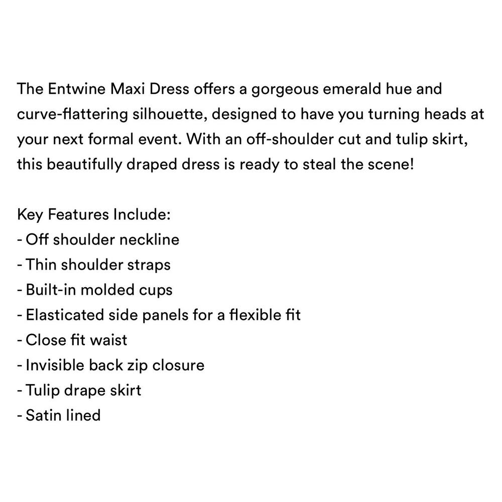 City Chic Emerald Entwine Maxi Dress 12 NWT - Picture 5 of 5